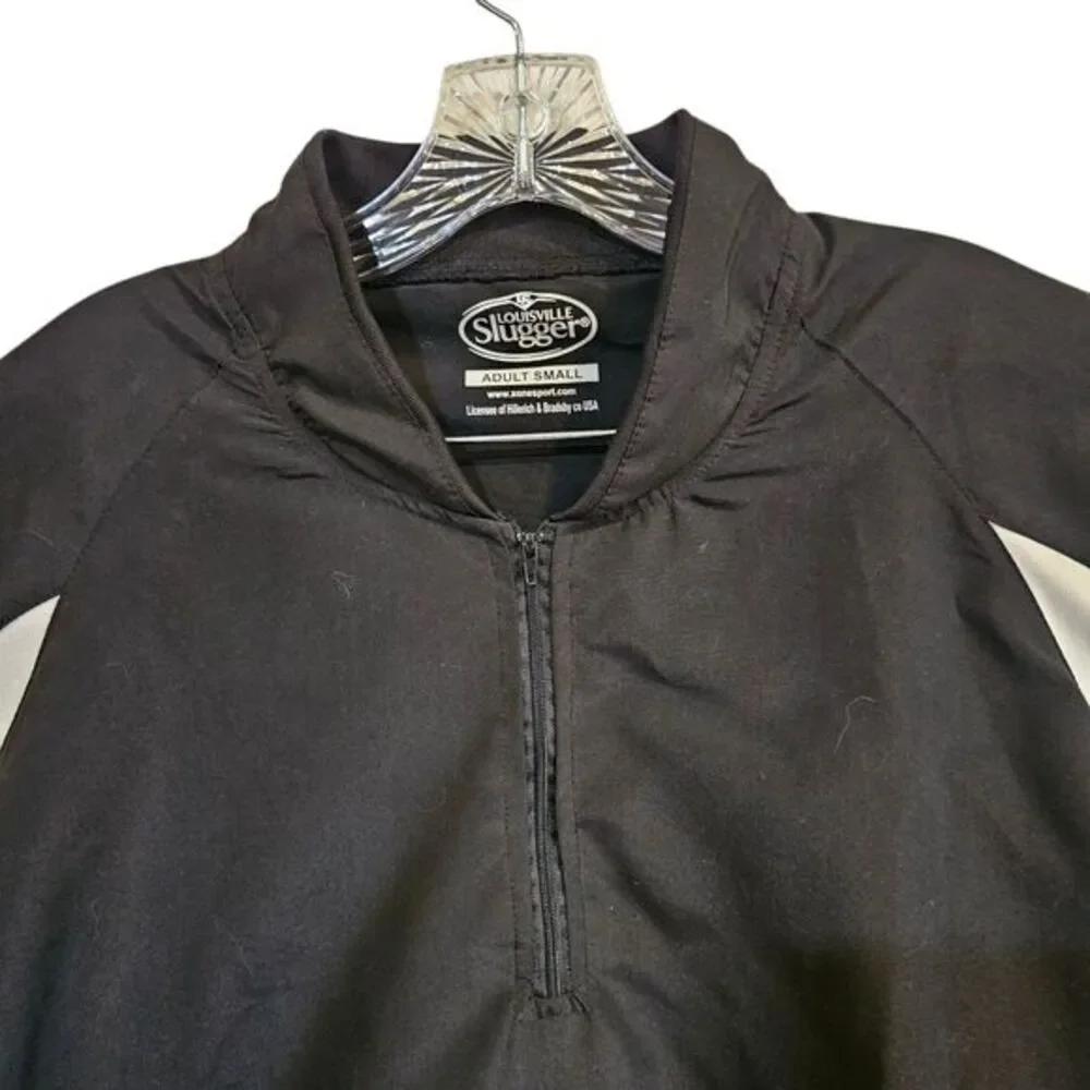 Louisville Slugger Adult ‎ Small Pull-Over 1/4 Zip Batting Cage Black X-Dry Tech